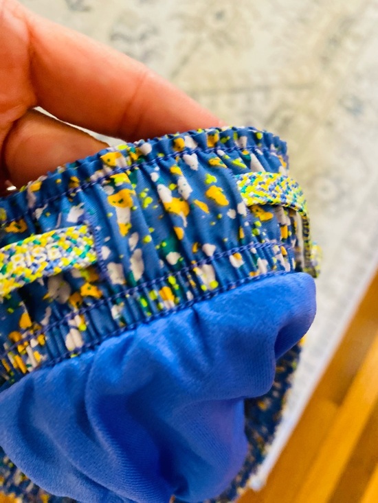 NIKE Blue Micro Floral Running Shorts - Picture 4 of 5